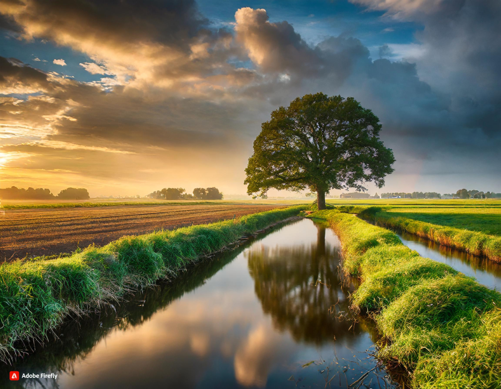 hovenier zwolle Firefly boom in een Nederlands landschap 63597
